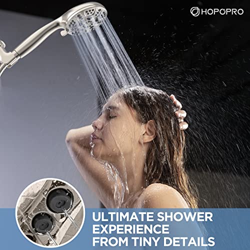 High Pressure Handheld Shower Head Set with 6 Modes - Brushed Nickel