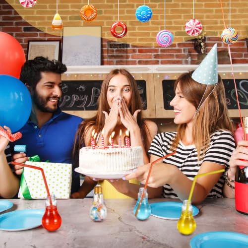 Tessco for you 72 Pcs 200 ml Plastic Light Bulb Jars Gold – Candy Jar Party Favors