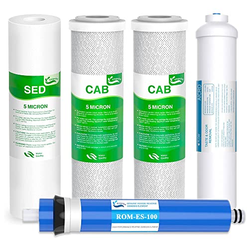 5 Stage 100 GPD RO Water Filter Set Replacement Fits APEC Reverse