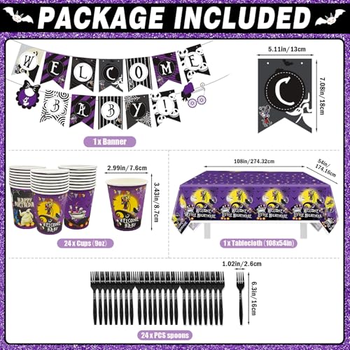 Welcome Little Nightmare Baby Shower Decorations - Nightmare Christmas Party Supplies Kit