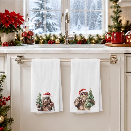 ZNGFON Christmas Tree Candy Cane Decor Hand Towels 16x24 Set of 2 - Decor 19
