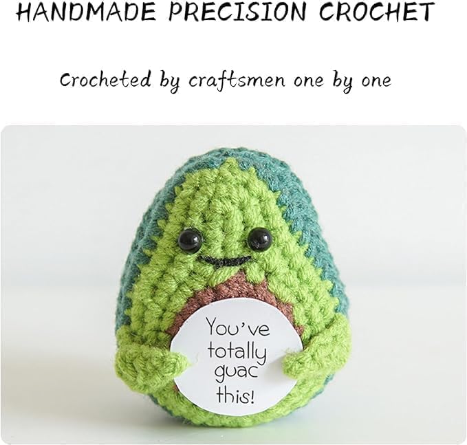 Positive Crochet Animals with Emotional Support Messages - 9 B (Gift Boxed)