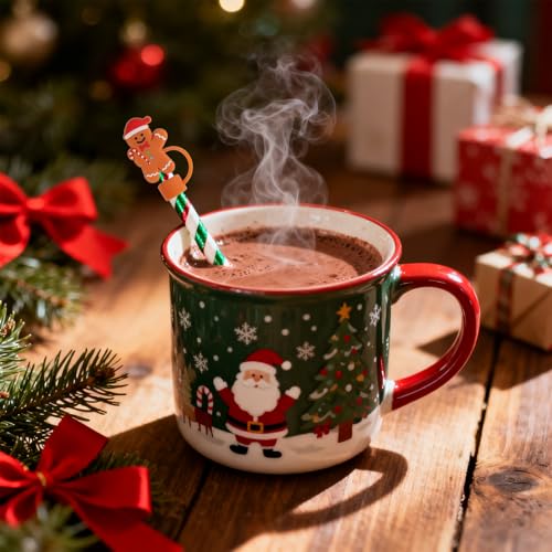 3D Gingerbread Man Straw Toppers for Christmas Stanley Cup