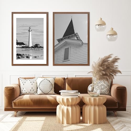 YESKAY 24x36 Brown Set of 3 Picture Frames for Wall Display – Includes 20x30 & 24x36 Sizes