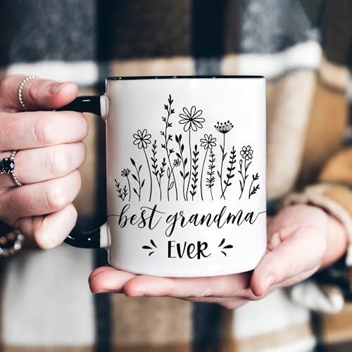 Grandma Best Ever Mug 11oz — Hyturtle Grandma Gift Set with Keychain