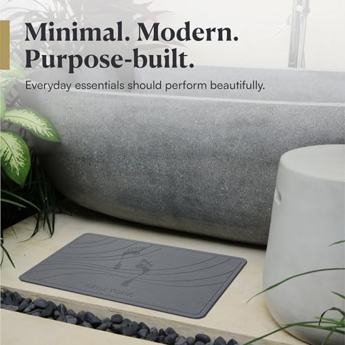 Diatomaceous Earth Bath Mat - Quick Dry & Non-Slip Bathroom Floor Rug