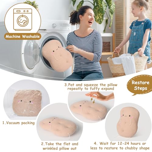 Marble Empire Potato Pillow Plush Toy Kawaii Stuffed Food Plushie Soft Decorative Throw Pillows 15.7"