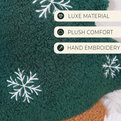 LARMOY 3 Pcs Christmas Tree Throw Pillows, 16" Cute Plush Stuffed