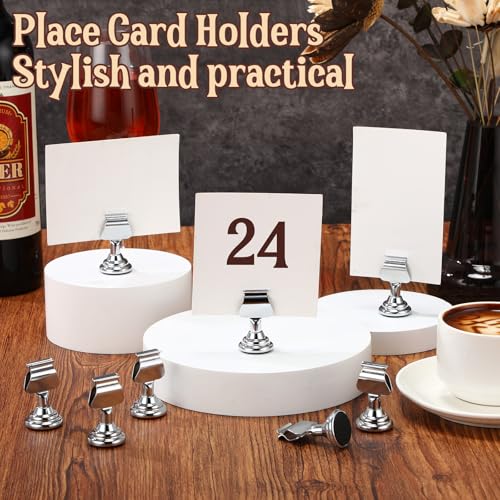 Kathfly Silver Wedding Table Number Holders 24 Pcs Place Card Holders