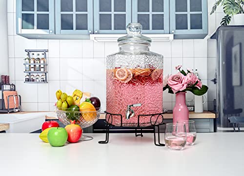 Redfern 2.5 Gallon Glass Beverage Dispenser Stainless Spigot and Stand