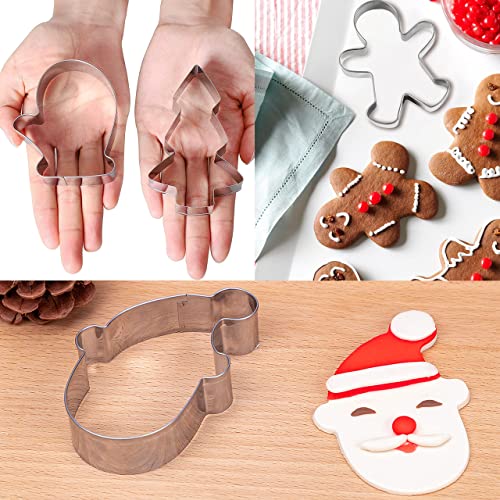 20-Piece Christmas Cookie Cutter Set - Stainless Steel Holiday Baking Tools