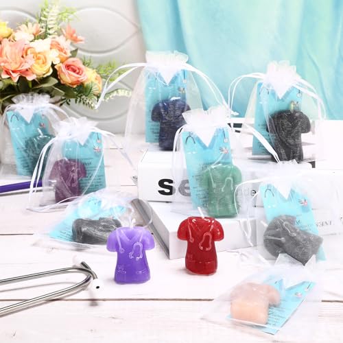 80 Set Nurse Candle Gifts Bulk Doctor Coat Shaped Candle Cards – Baquler