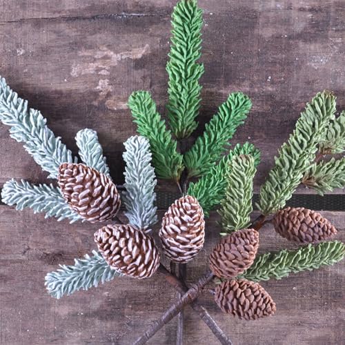 Christmas Pine Cone and Holly Leaves Silicone Molds Set, Winter Leaves Fondant Chocolate Candy Molds for Cake Decorating