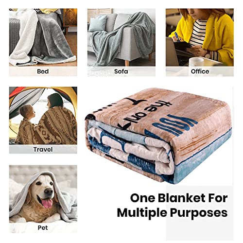 80x60in Romantic Anniversary Gift Blanket for Wife - Personalized Love Throw from Husband