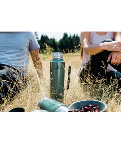 Stanley Classic Vacuum Bottle 2.0 Qt Hammertone Green - Keeps Liquids Hot or Cold