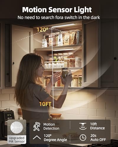 AMETHEUS 8-inch Motion Sensor Under Cabinet Lights - Cool White
