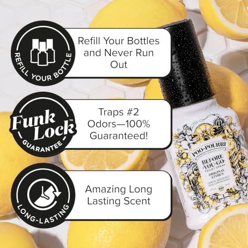 Poo-Pourri Before-You-Go Toilet Spray Refill, Original Citrus, 16 Fl Oz - Pack of 1