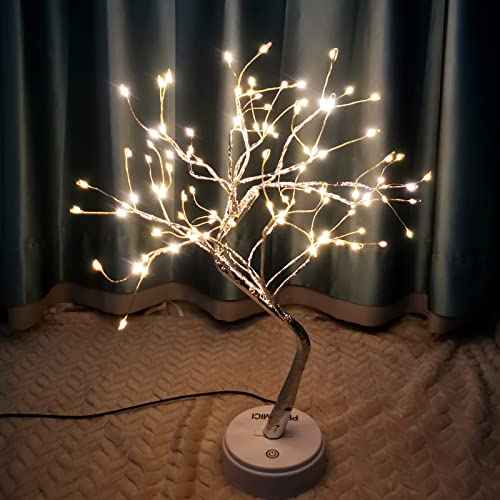 pete mici 108 LED Tabletop Bonsai Tree Light, 8 Modes 20¡¯¡¯ Warm White Artificial Fairy Light, Battery/USB Operated Twinkling Tree Lamp for Christmas Wedding Home Decoration