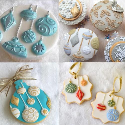 ICNYEKl Christmas 3D Crystal Ball Fondant Mold I-74 Cake Decorating Tool