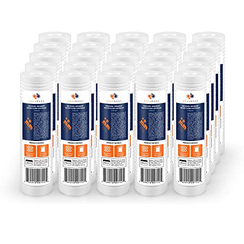 Aquaboon 5 Micron 10x2.5 Grooved Sediment Water Filter Cartridge - Pack of 25