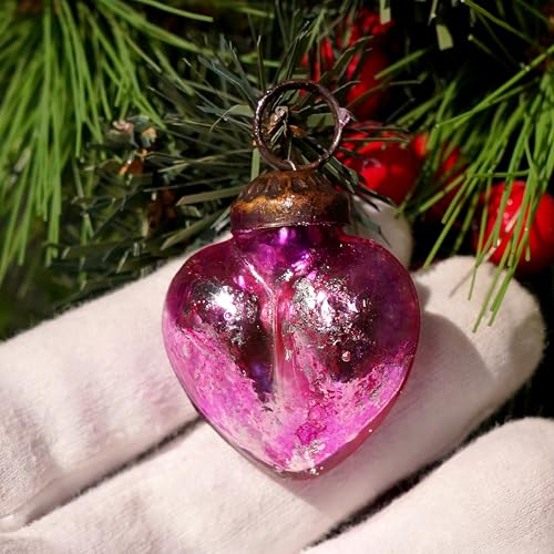 IndianShelf Retro Multi 1.25 Inch 25 Pieces Vintage Glass Christmas Tree Ornaments