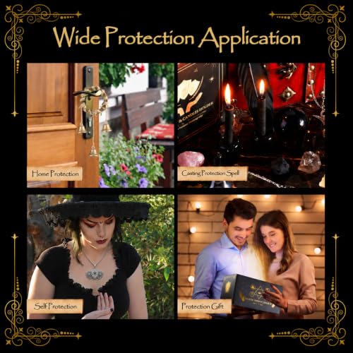 Protection Witchcraft Supplies Kit - 130 Pack with Herbs Crystals Candles for Beginners Black 130 Pack