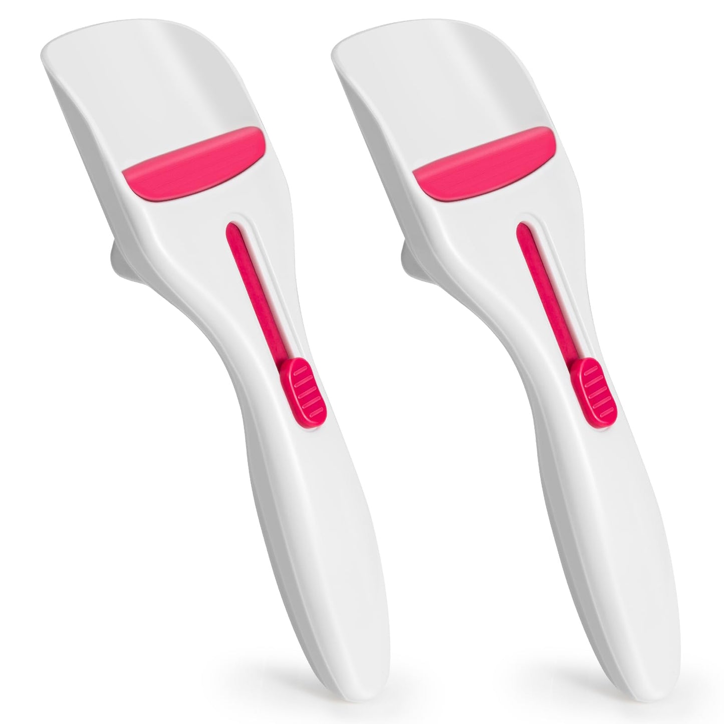 Sykexonm 2PCS Cupcake Batter Scoop, One Click Sliding Button Cake Cream Spatulas for Elegant Baking, Pastry & Cake Decorating, ABS and TPE Material