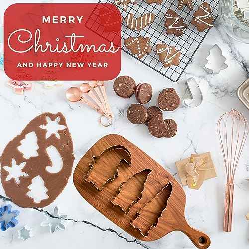 3 Pieces Gnome Cookie Cutters Set for Baking Stainless Steel Large Christmas Gnome Shape Cookie Cutter