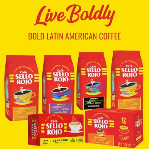 Sello Rojo Colombian Medium Roast Ground Coffee 16oz - Pack of 5