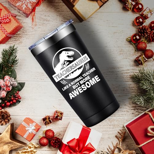 BIRGILT Teacher Gifts for Men, Women - 20 oz Teachersaurus Tumbler Cup