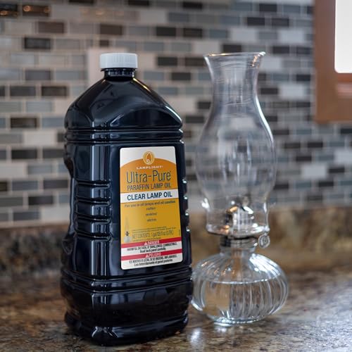 Lamplight Ultra-Pure 128 oz Liquid Paraffin Lamp Oil - Clear, Sootless & Smokeless Indoor Fuel