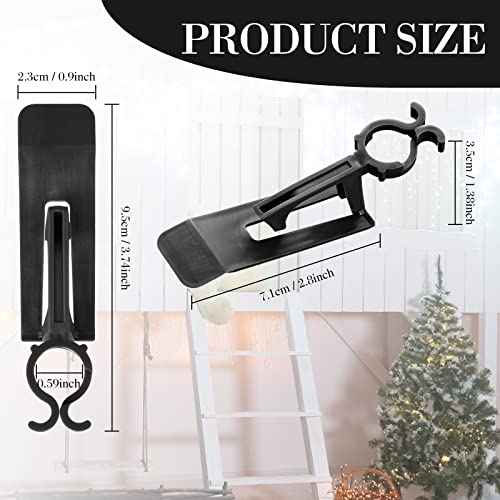 40-Piece Christmas All-in-One Light Hangers - Plastic Gutter, Shingle, & Mini Light Clips (Black, Works with C7, C9 & Mini Lights)