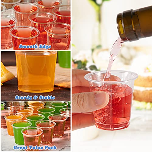 Lilymicky 900 Pack 2 oz Plastic Shot Glasses - Disposable Party Cups