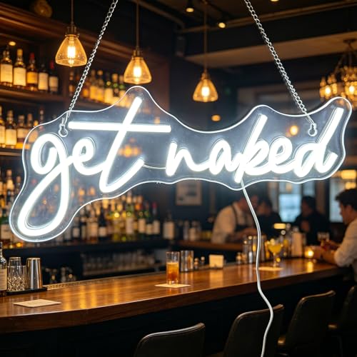 QiaoFei Led Get Naked Neon Sign Letters USB Powered Lights for Room