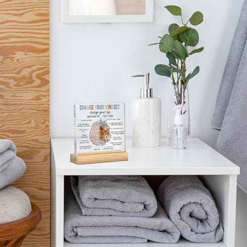 Therapy Office Decor, Mental Health Office Desk Decor, Therapist Offices Must Haves, School Counselor Gifts, Gifts for Women Counselor Psychologist Therapist, Acrylic Sign for Halloween Christmas Gift