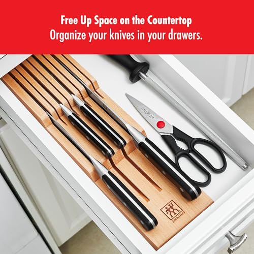 In Drawer Knife Block Beechwood - 8 Slot Knife Storage Organizer - Zwilling