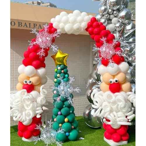 Snowflake Balloons Foil Winter Balloons Pack of 4 Winter Wonderland Decorations for Christmas, New Year, Birthday Parties