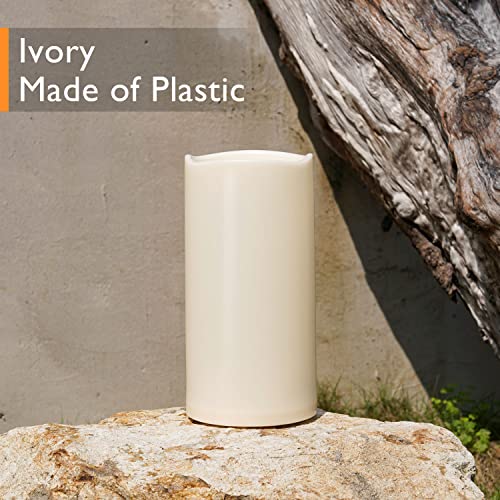 Homemory 6x12 Inch Waterproof Outdoor Flameless Candles with 6-Hour Timer, 2 Pack