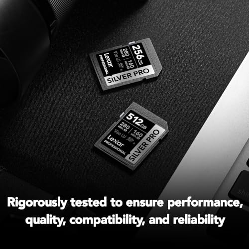Lexar 128GB Silver PRO SD UHS-II Memory Card 280MB/s V60 U3 4K