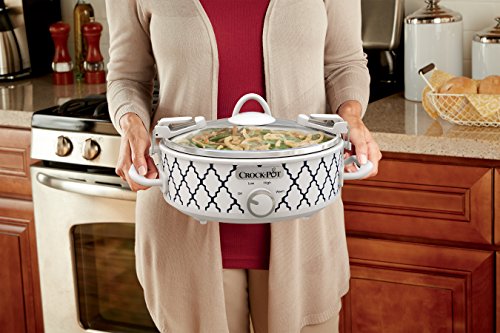 Crock-Pot 2.5 Quart Casserole Slow Cooker - White/Blue, Compact & Easy to Use