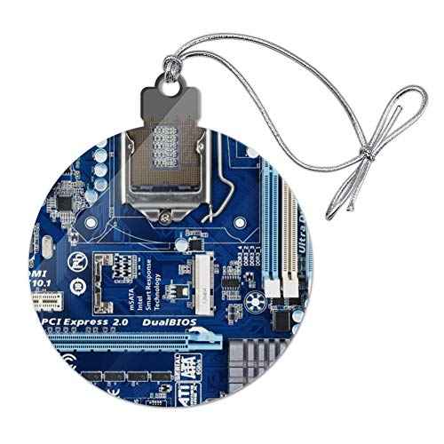 GRAPHICS & MORE Blue Computer Motherboard Processor CPU Acrylic Christmas Tree Holiday Ornament
