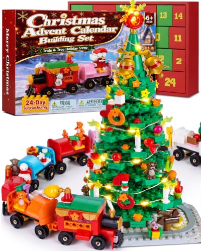 Christmas Tree & Train Advent Calendar 2026 for Kids Teens Adults - Holiday Countdown