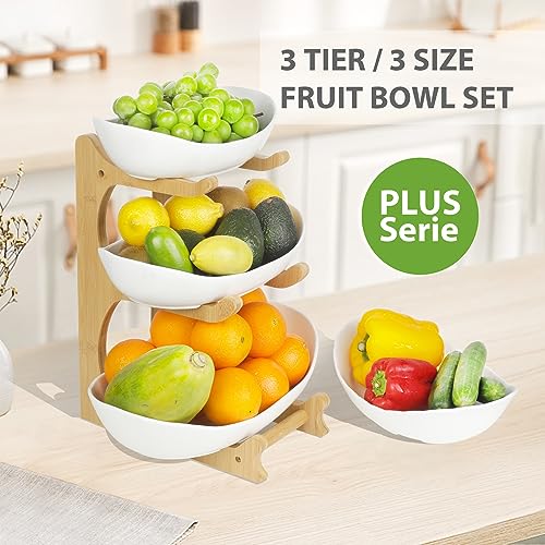 SEVEN SPARTA 3 Tier Fruit Bowl for Kitchen Counter (PLUS edition) /
