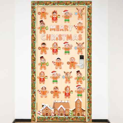 36 Pcs Christmas Gingerbread Cutouts for Xmas Bulletin Board Decoration with Photo Space for DIY Photo Craft Christmas Classroom Party Wall D?cor