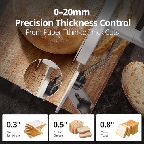 Foldable Manual Bread Slicer, 2 German RSG Blades for Homemade