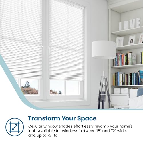 BlindsAvenue Cordless Cellular Shade White 46x48 Inches Inside Mount