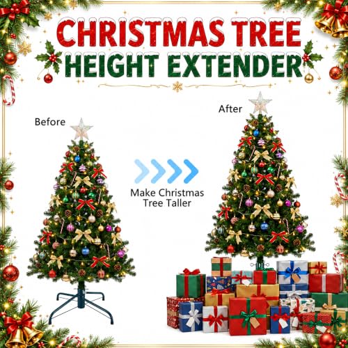 19-Inch Adjustable Christmas Tree Height Extender Kit with Stable Stand