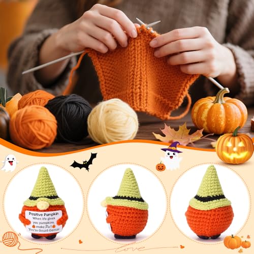 Halloween Basket Stuffers for Women - Cute Inspirational Thanksgiving Pumpkins Decor Fall Gnome for Autumn Harvest Decorations Birthday, Emotional Cheer Support for Men Kids Teens Friends