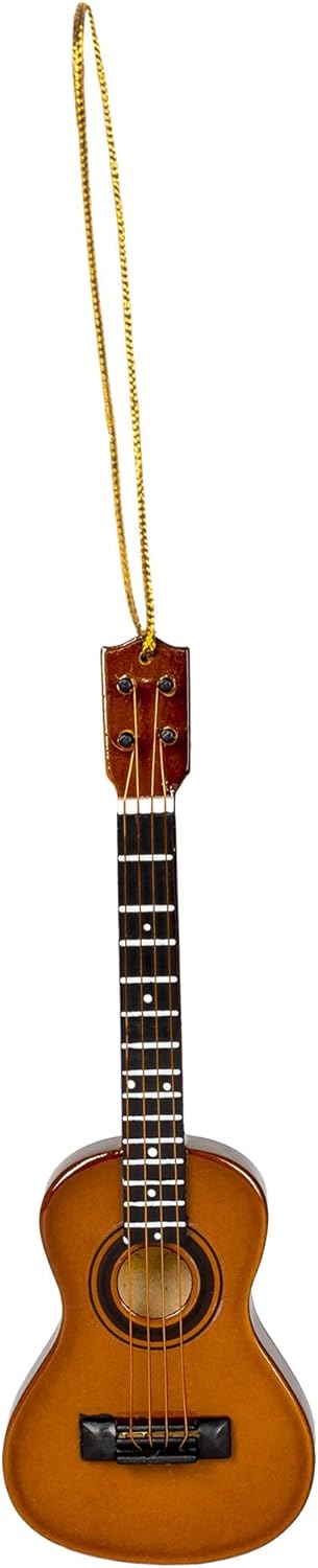 Ukulele Christmas Ornament - 5-Inch Brown Broadway Gift Music Replica