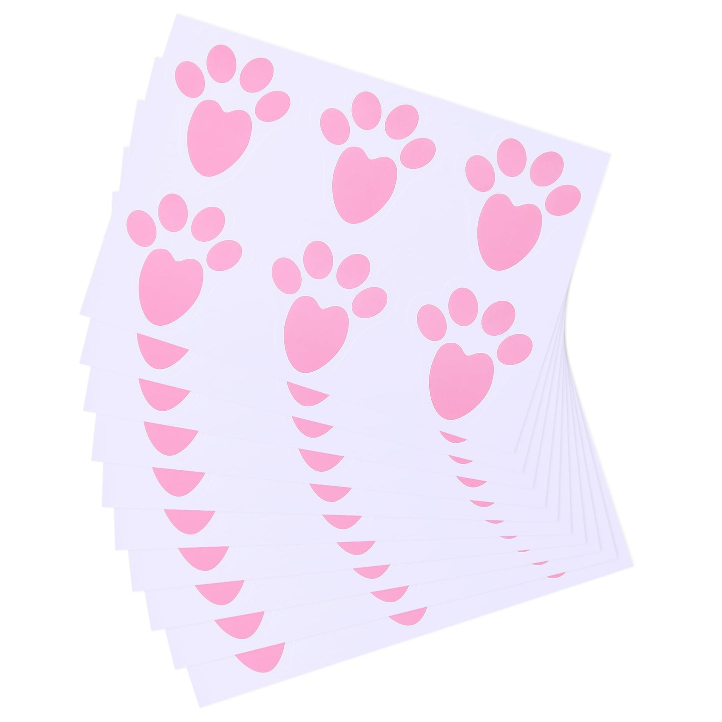 Ocosy 60Pcs Removable Easter Bunny Paw Prints Rabbit Paw Print Floor Decal Clings Easter Party Decorations